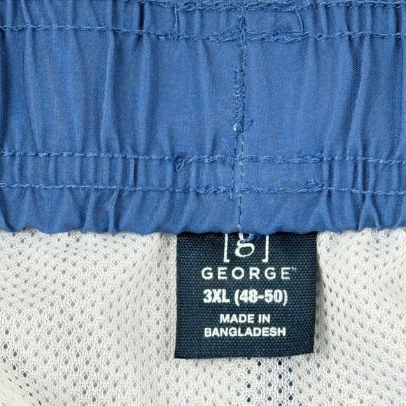 George Men Blue Striped Quick Dry Swim Shorts UPF 50 Elastic Waist 3XL 48-50 NWT - Picture 6 of 11